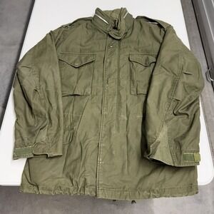 Vintage Military M-65 Field Jacket Olive Drab Green OG-107 Cold Weather Coat